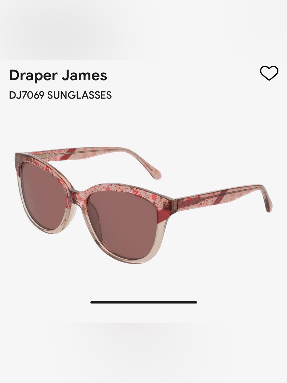 Draper James Pink Floral Cat-Eye Sunglasses